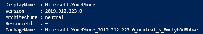 Listing for get-appxprovisionedpackage