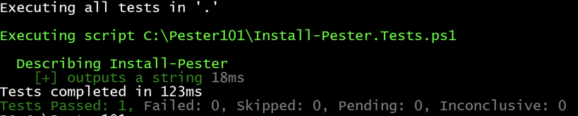 PowerShell Pester Test Pass